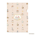 Japan Mofusand A4 Clear File - Sweets Cat Brown - 1