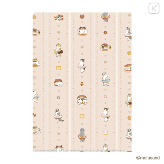 Japan Mofusand A4 Clear File - Sweets Cat Brown - 2