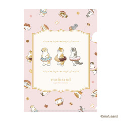 Japan Mofusand A4 Clear File - Sweets Cat Pink