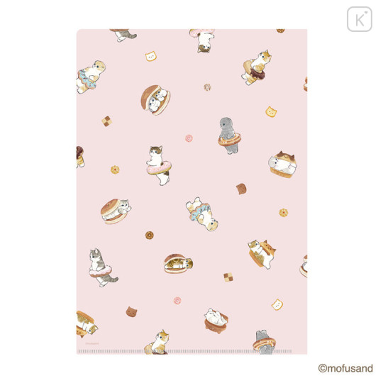 Japan Mofusand A4 Clear File - Sweets Cat Pink - 2