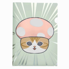 Japan Mofusand Exhibition A4 Clear File - Mushroom Cat Kinoko Nyan