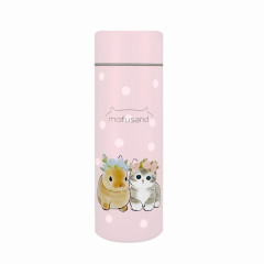 Japan Mofusand Stainless Steel Bottle 300ml - Rabbit & Cat Pink