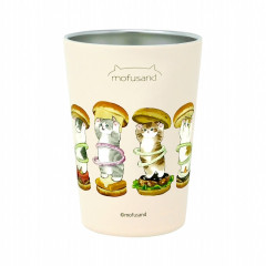 Japan Mofusand Vacuum Double Tumbler (M) - Hamburger Cat Nyan