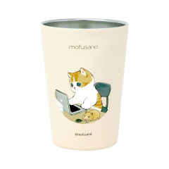 Japan Mofusand Vacuum Double Tumbler (M) - Home Work Cat Nyan