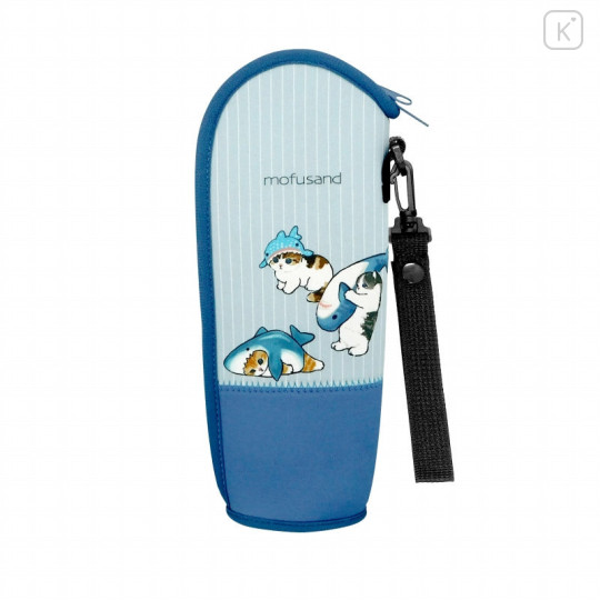 Japan Mofusand Water Bottle Holder with Strap - Shark Cat Same Nyan - 1