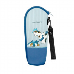 Japan Mofusand Water Bottle Holder with Strap - Shark Cat Same Nyan