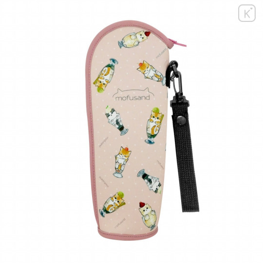 Japan Mofusand Water Bottle Holder with Strap - Parfait Cat Nyan - 1