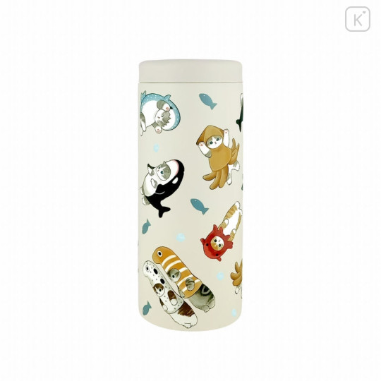 Japan Mofusand Stainless Steel Bottle 580ml - Sea Creatures Cat Nyan - 1