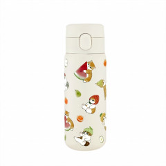 Japan Mofusand Stainless Steel One Push Bottle 350ml - Fresh Fruit Cat Nyan