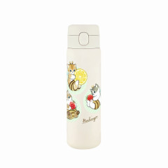 Japan Mofusand Stainless Steel One Push Bottle 480ml - Honeybee Cat Nyan