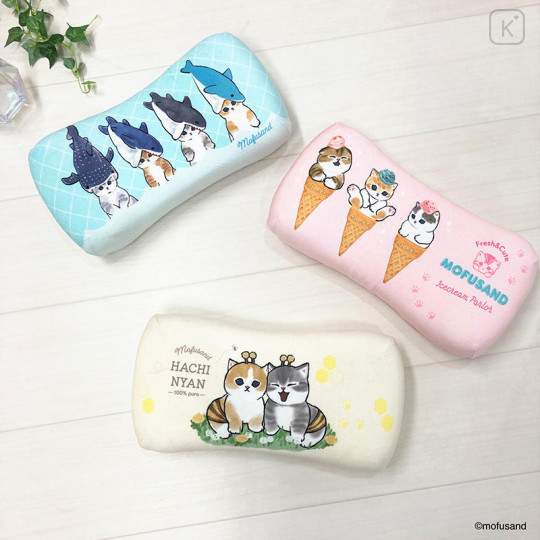 Japan Mofusand Mini Relax Pillow Cushion - Ice Cream Cat Nyan - 6