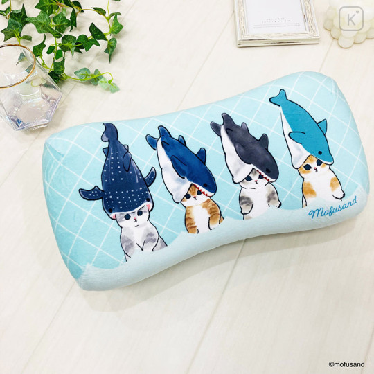 Japan Mofusand Mini Relax Pillow Cushion - Shark Cat Same Nyan - 2