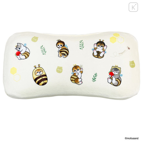 Japan Mofusand Mini Relax Pillow Cushion - Bee Cat Hachinyan - 7