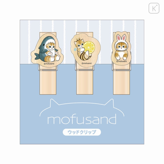 Japan Mofusand Wooden Clip Set - Cat Nyan - 1
