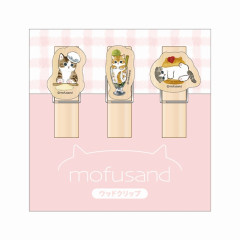 Japan Mofusand Wood Clip - Sweets Cat Nyan