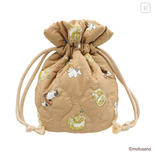 Japan Mofusand Quilted Drawstring Bag - Sweets Cat Nyan - 5