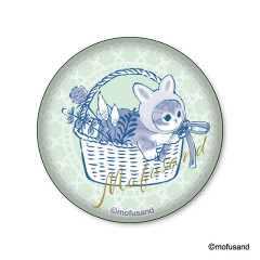 Japan Mofusand Mofumofu Store Foil Stamped Can Badge - Basket Cat Nyan