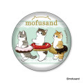 Japan Mofusand Mofumofu Store Foil Stamped Can Badge - Alignment Cat Nyan - 1