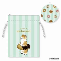 Japan Mofusand Mofumofu Store Drawstring Bag (S) - Donut Cat Nyan