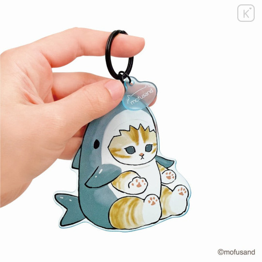 Japan Mofusand Matte Dyed Keychain - Shark Cat Same Nyan - 6