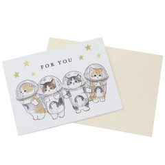 Japan Mofusand 3D Greeting Card - Cup Cat Nyan / For You