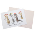 Japan Mofusand 3D Greeting Card - Sushi Cat Nyan / Happy Birthday B - 1