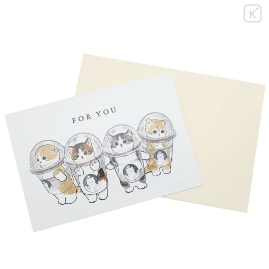 Japan Mofusand 3D Greeting Card - Cup Cat Nyan / For You B - 1