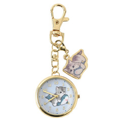 Japan Mofusand Key Chain Watch with Charm - Shark Cat Same Nyan