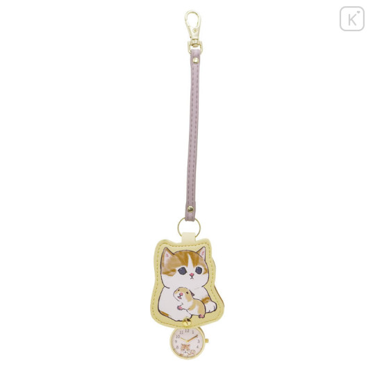 Japan Mofusand Die-cut Keychain Watch - Cat & Hamster - 1