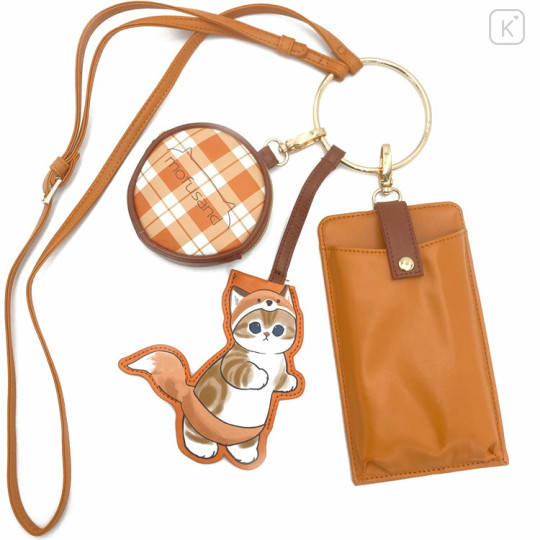 Japan Mofusand Smartphone Shoulder Pouch - Fox Cat Nyan - 1