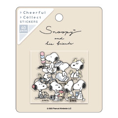 Japan Peanuts Cheerful Collect Stickers - Snoopy