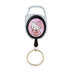 Japan Sanrio Metal Reel - Hello Kitty / Kimono Pink