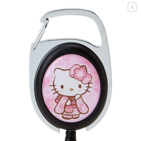 Japan Sanrio Metal Reel - Hello Kitty / Kimono Pink - 4