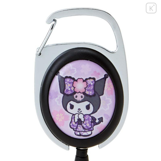 Japan Sanrio Metal Reel - Kuromi / Kimono - 4