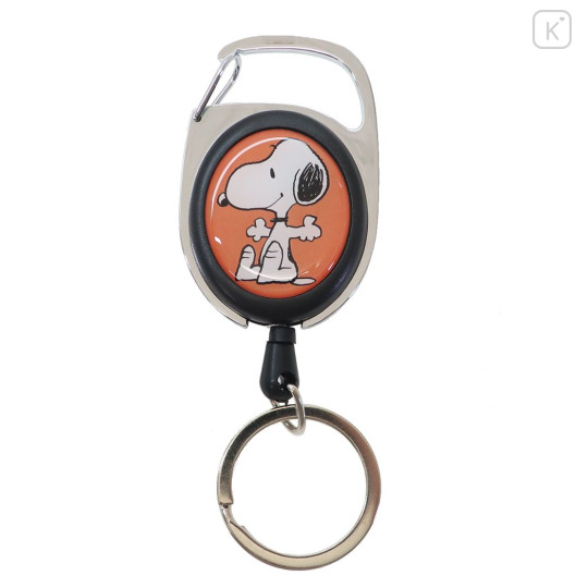 Japan Peanuts Metal Reel - Snoopy / Orange - 1