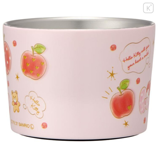 Japan Sanrio Insulated Stainless Steel Tumbler Cup - Hello Kitty / Apple Girl - 2