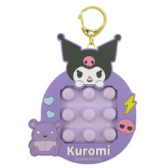 Japan Sanrio Keychain Maze & Infinite Bubble Wrap Fidget Toy - Kuromi