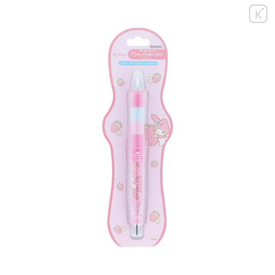 Japan Sanrio Dr. Grip Play Border Shaker Mechanical Pencil - My Melody / Strawberry - 1