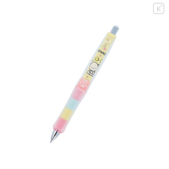 Japan Sanrio Dr. Grip Play Border Shaker Mechanical Pencil - Pochacco Light Yellow Stars - 3