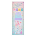 Japan Disney Store Stainless Steel Water Bottle with Strap - Ariel / Pastel Flower - 4