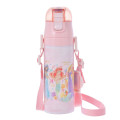 Japan Disney Store Stainless Steel Water Bottle with Strap - Princess Jasmine Ariel Rapunzel / Pastel - 1