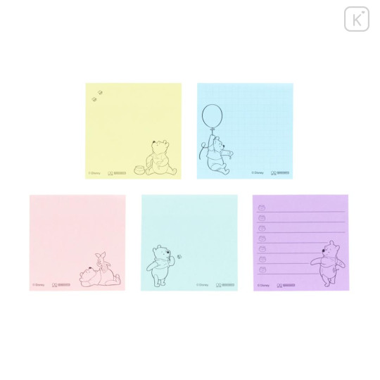 Japan Disney Tack Memo Pad - Pooh : Pastel Color - 3
