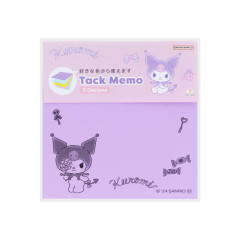 Japan Sanrio Tack Memo Pad - Kuromi / Pastel Color