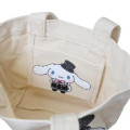 Japan Sanrio Canvas Mini Tote Bag - Cinnamoroll / Gentleman - 4