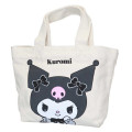 Japan Sanrio Canvas Mini Tote Bag - Kuromi / Lady - 1