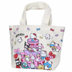 Japan Sanrio Canvas Mini Tote Bag - Characters / Hello Kitty 50th Anniversary