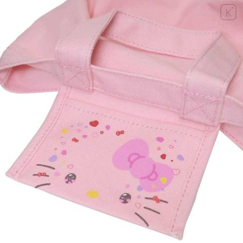 Japan Sanrio Canvas Mini Tote Bag - Hello Kitty 50th Anniversary Pink - 4