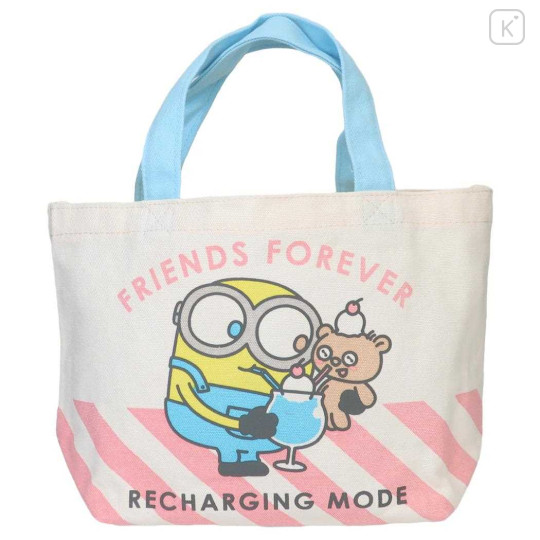 Japan Minions Canvas Mini Tote Bag - Bob & Bear Tim / Forever Friend - 1