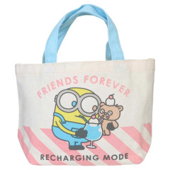 Japan Minions Canvas Mini Tote Bag - Bob & Bear Tim / Forever Friend