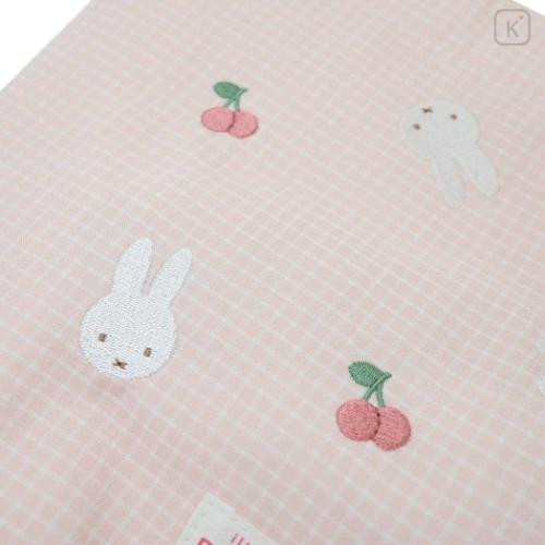 Japan Miffy Mini Tote Bag - Gingham Pink Cherry - 4